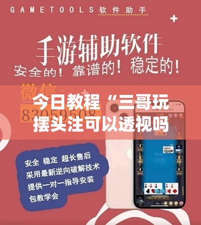 今日教程“三哥玩摆头注可以透视吗”(免费)开挂辅助教学(最新辅助开挂教程)