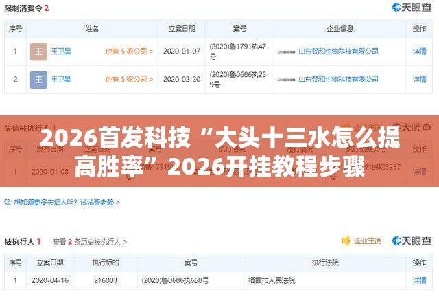 2026首发科技“大头十三水怎么提高胜率”2026开挂教程步骤