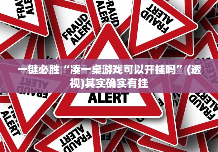 一键必胜“凑一桌游戏可以开挂吗”(透视)其实确实有挂