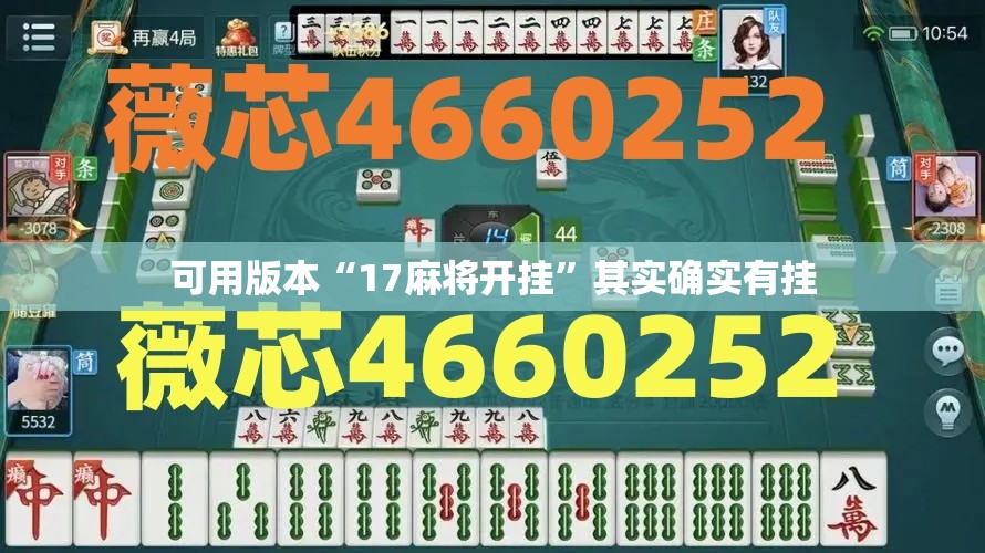 可用版本“17麻将开挂”其实确实有挂