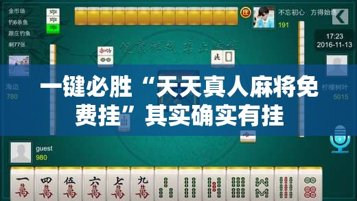 一键必胜“天天真人麻将免费挂”其实确实有挂