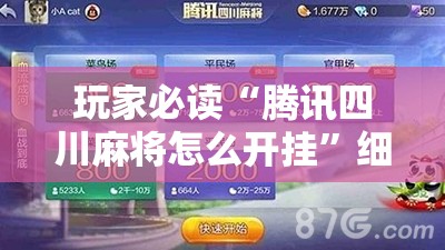 玩家必读“腾讯四川麻将怎么开挂	”细辅助教程分享