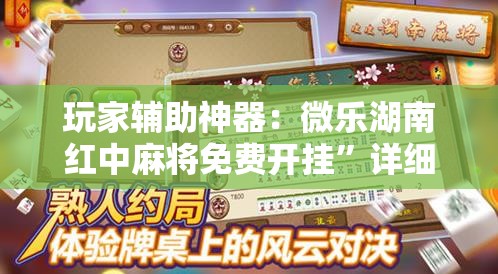 玩家辅助神器：微乐湖南红中麻将免费开挂”详细外挂透视辅助软件教程