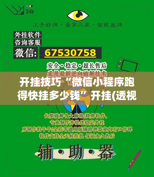 开挂技巧“微信小程序跑得快挂多少钱”开挂(透视)辅助神器