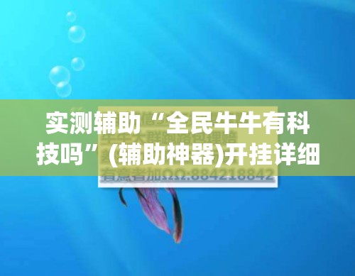 实测辅助“全民牛牛有科技吗”(辅助神器)开挂详细教程