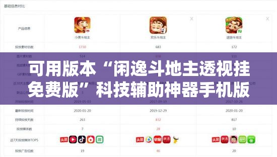 可用版本“闲逸斗地主透视挂免费版”科技辅助神器手机版