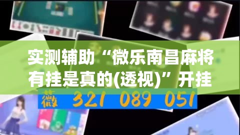 实测辅助“微乐南昌麻将有挂是真的(透视)”开挂辅助脚本+详细开挂安装教程