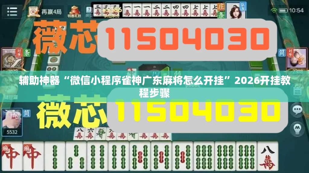 辅助神器“微信小程序雀神广东麻将怎么开挂	”2026开挂教程步骤
