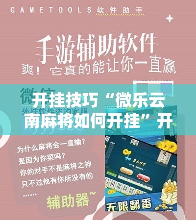开挂技巧“微乐云南麻将如何开挂	”开挂辅助脚本+详细开挂安装教程