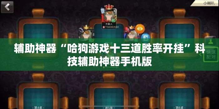辅助神器“哈狗游戏十三道胜率开挂”科技辅助神器手机版