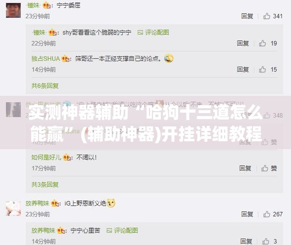 实测神器辅助“哈狗十三道怎么能赢”(辅助神器)开挂详细教程