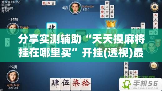 分享实测辅助“天天摸麻将挂在哪里买”开挂(透视)最新辅助详细