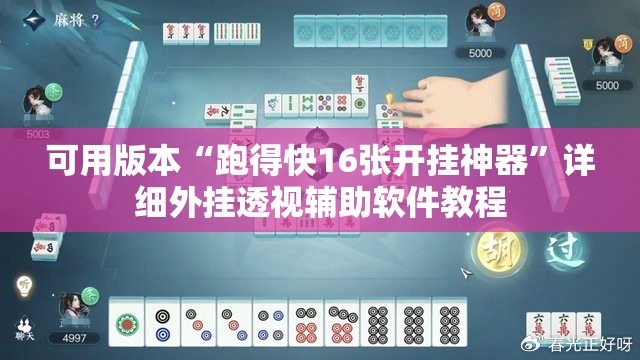 可用版本“跑得快16张开挂神器	”详细外挂透视辅助软件教程