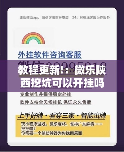 教程更新!：微乐陕西挖坑可以开挂吗”详细分享装挂步骤