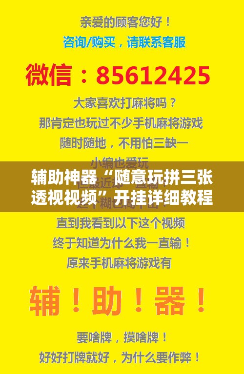辅助神器“随意玩拼三张透视视频”开挂详细教程