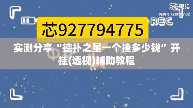 实测分享“德扑之星一个挂多少钱”开挂(透视)辅助教程