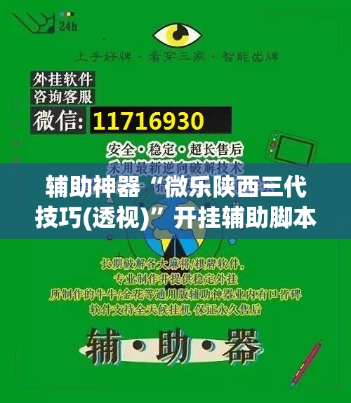 辅助神器“微乐陕西三代技巧(透视)”开挂辅助脚本+详细开挂安装教程