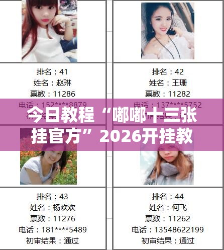 今日教程“嘟嘟十三张挂官方	”2026开挂教程步骤