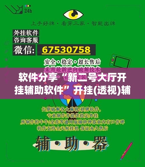 软件分享“新二号大厅开挂辅助软件”开挂(透视)辅助教程