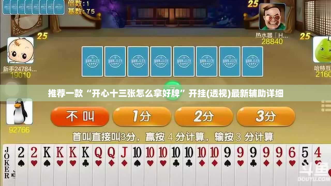 推荐一款“开心十三张怎么拿好牌”开挂(透视)最新辅助详细