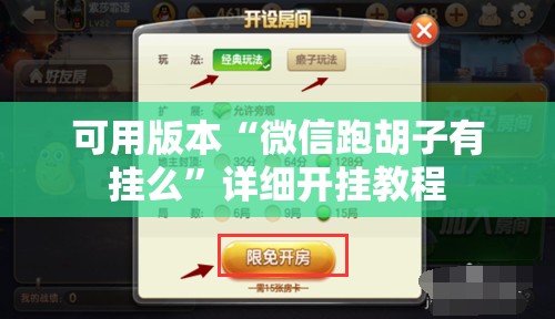 可用版本“微信跑胡子有挂么	”详细开挂教程