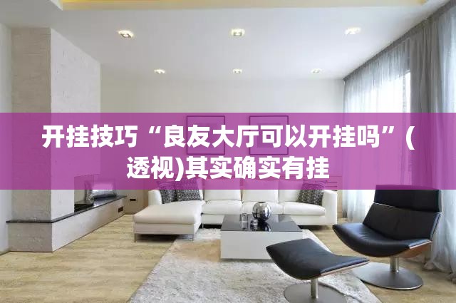 开挂技巧“良友大厅可以开挂吗”(透视)其实确实有挂