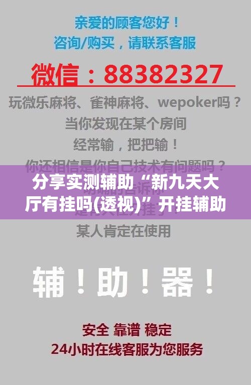分享实测辅助“新九天大厅有挂吗(透视)”开挂辅助脚本+详细开挂安装教程