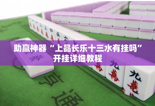 助赢神器“上品长乐十三水有挂吗”开挂详细教程