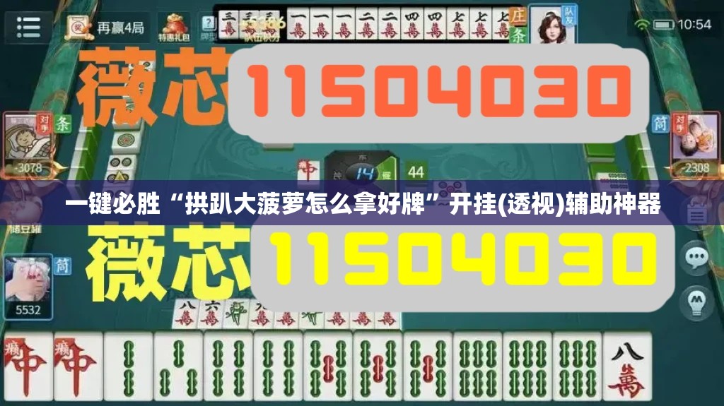 一键必胜“拱趴大菠萝怎么拿好牌”开挂(透视)辅助神器