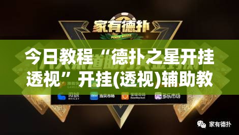 今日教程“德扑之星开挂透视”开挂(透视)辅助教程
