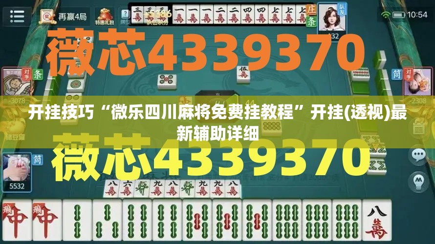 开挂技巧“微乐四川麻将免费挂教程”开挂(透视)最新辅助详细